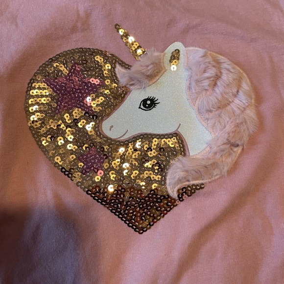 Childrens Place Long Sleeve Unicorn Tee w/ Side ties NWT - Picture 2 of 4